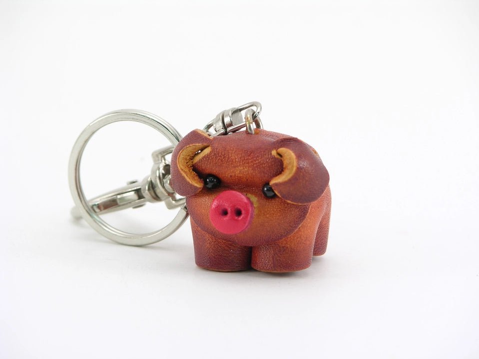 Leather Pig 2 Key Chain - Vintage Vault Boutique