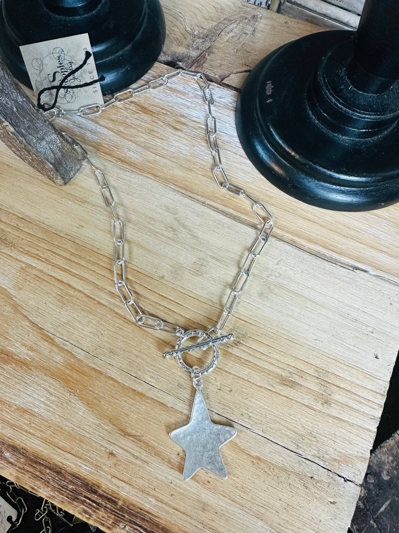 Silver Toggle Star Necklace - Vintage Vault Boutique