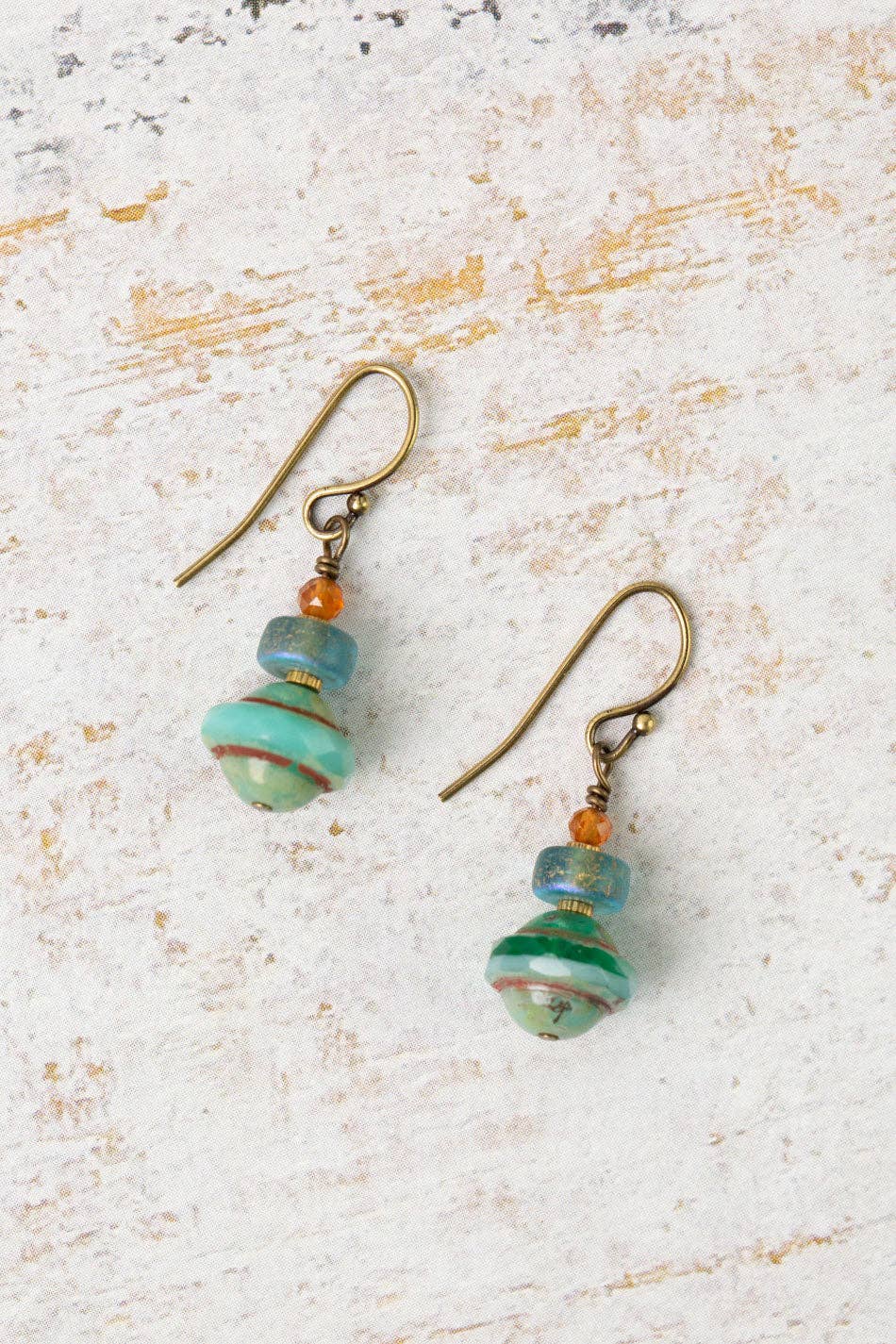 Earthen Czech Glass Simple Earrings E017 - Vintage Vault Boutique