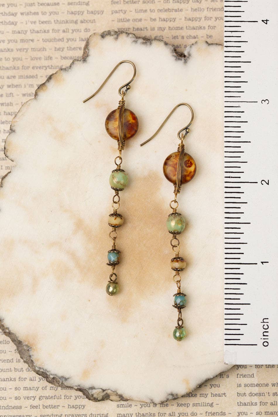 Rustic Creek Dangle Earrings E076 - Vintage Vault Boutique