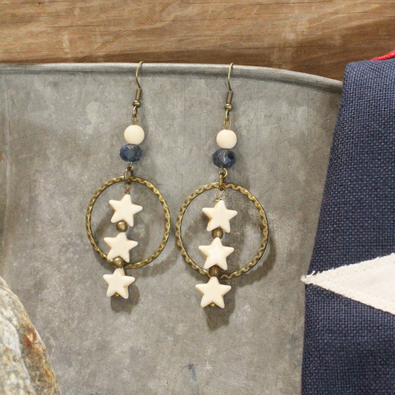 Stars In The Night Sky Dangle Drop Earrings - Vintage Vault Boutique