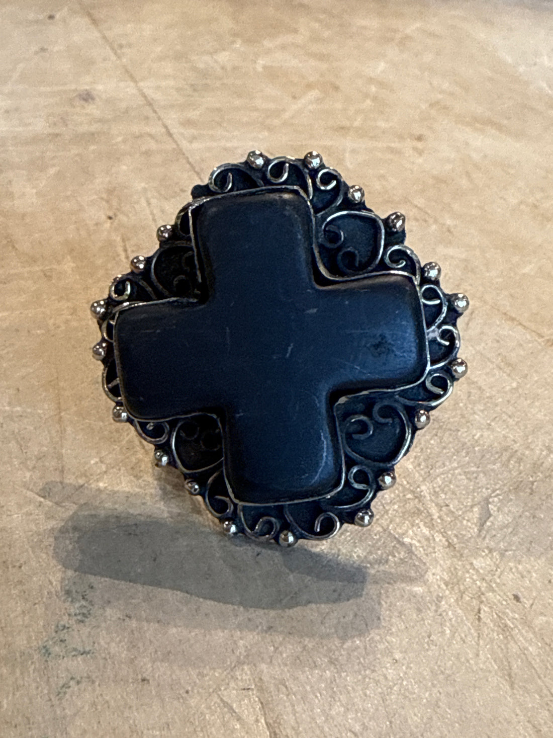 Onyx Cross Ring