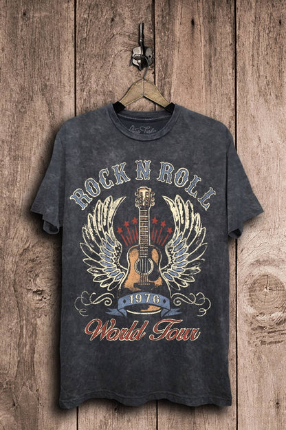 Vintage Washed Rock and Roll T-Shirt
