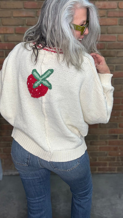 Strawberries on Cream Sweater