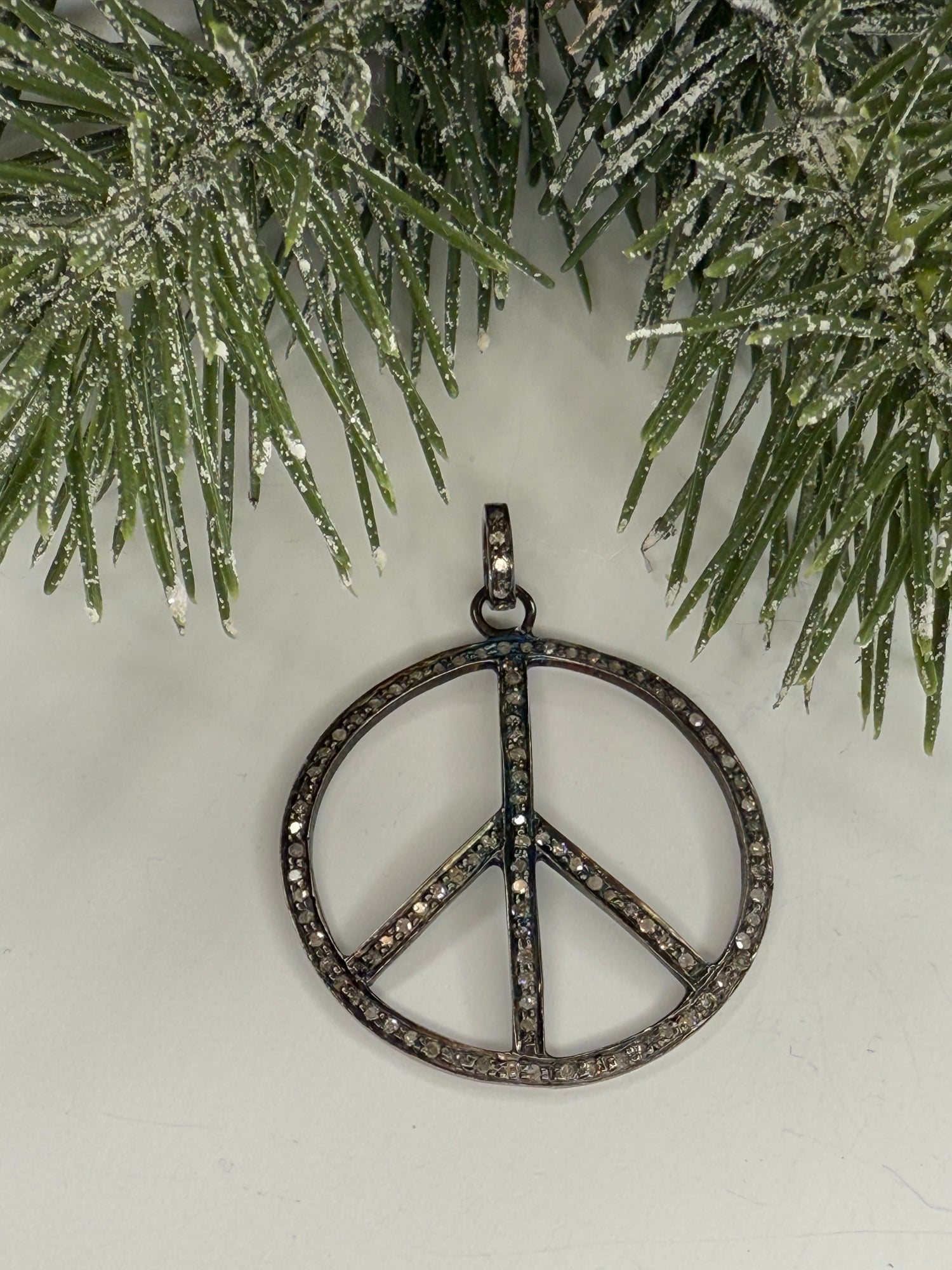 Peace Pave Diamond Pendant