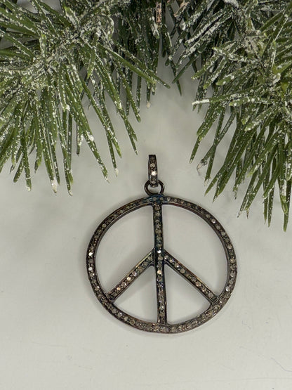 Peace Pave Diamond Pendant