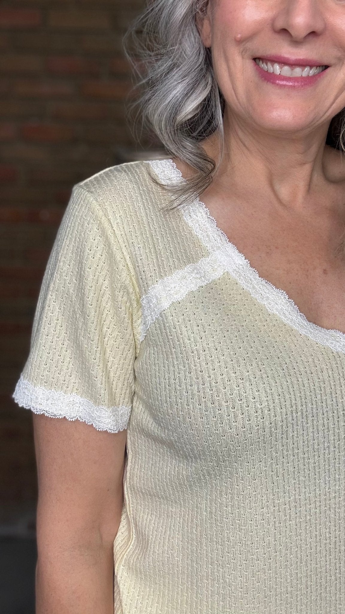 V - Neck Basic Top - Vintage Vault Boutique