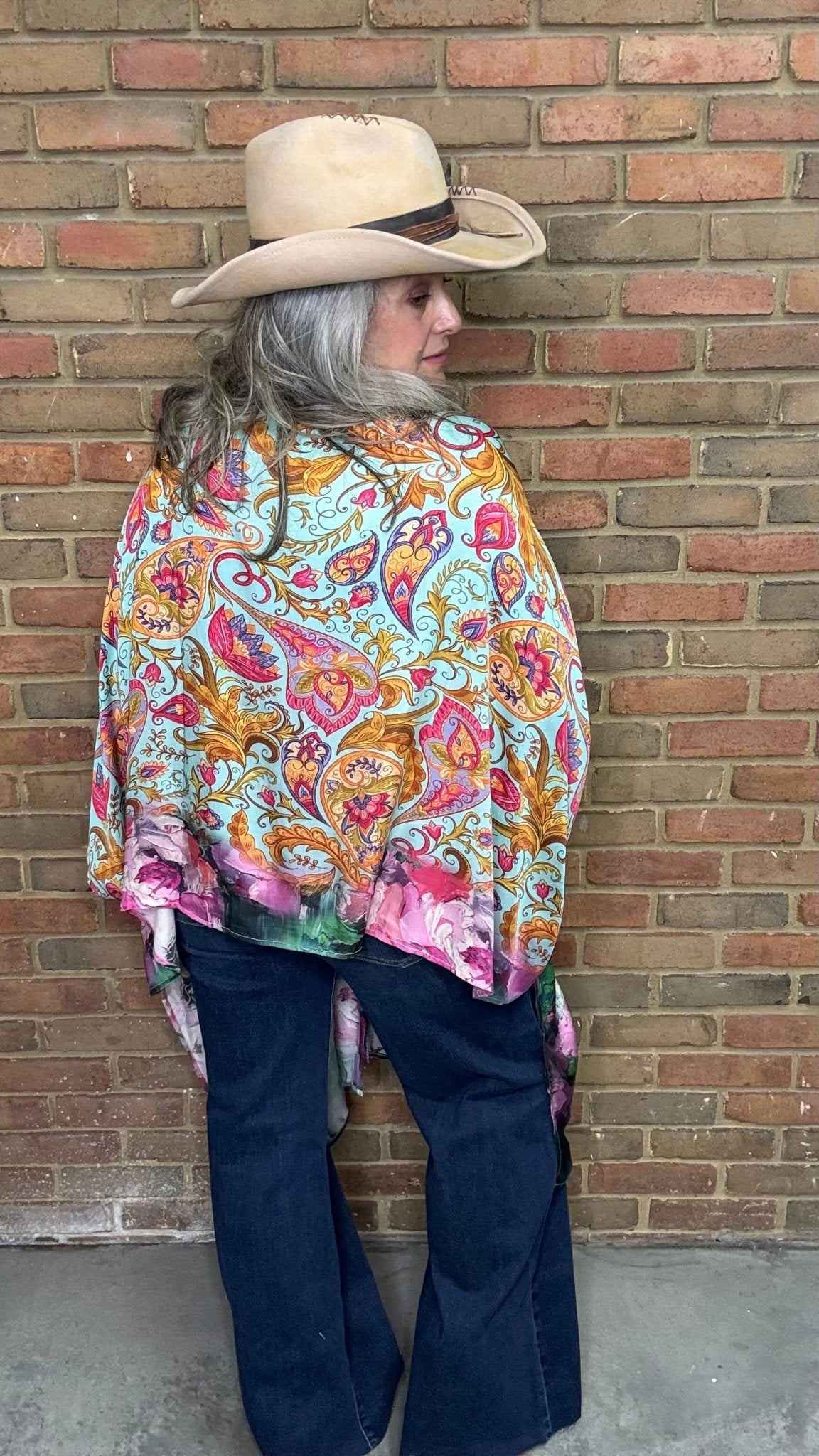 Colorful Paisley Silk Kimono - Vintage Vault Boutique