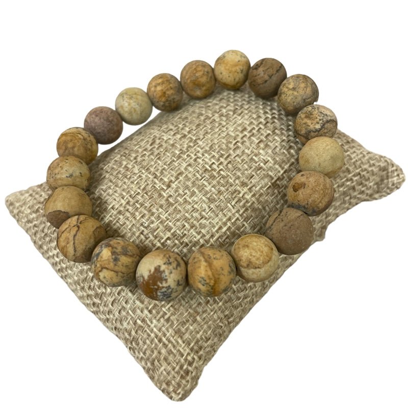 10mm Semi - Precious Stone Stretch Bracelet - Vintage Vault Boutique