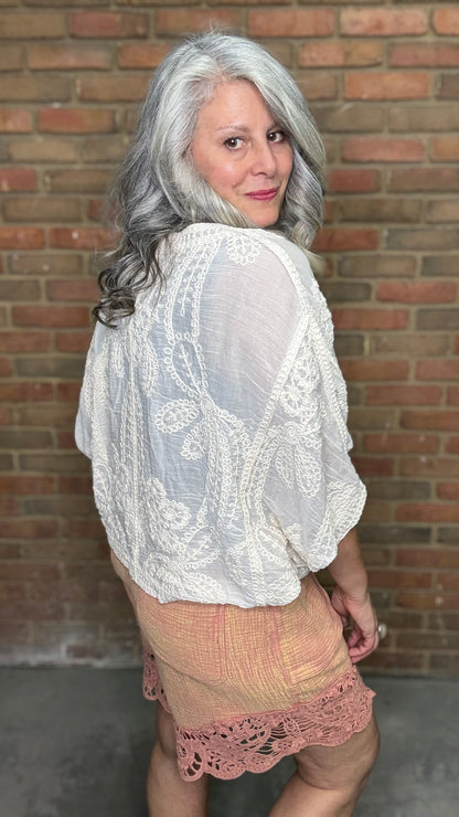 Natural Crochet Design Cardigan