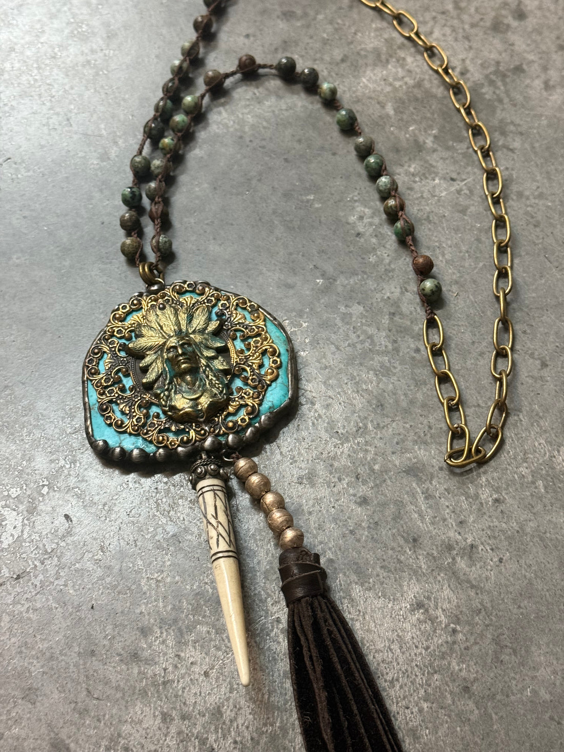 Native American Tassel Necklace