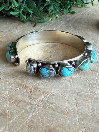 Turquoise Silver Cuff