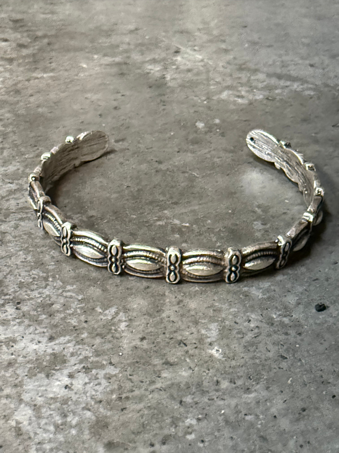 Turkish Silver Embossed Cuff Bracelet