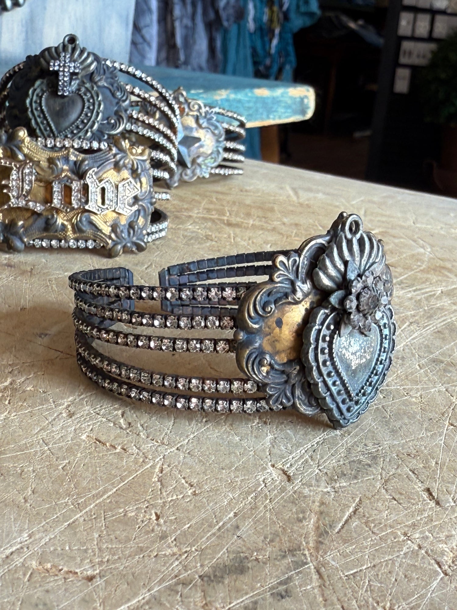 Rhinestone Cuff Bracelet