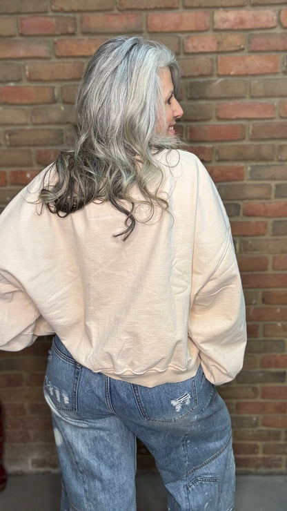 Hand Painted Snowman Sweatshirt - Vintage Vault Boutique