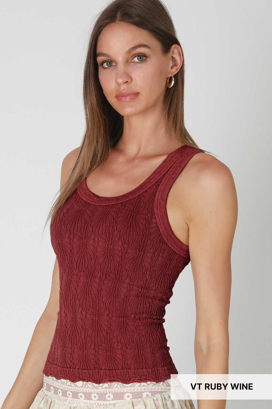 Vintage Reversible Lace Texture Top