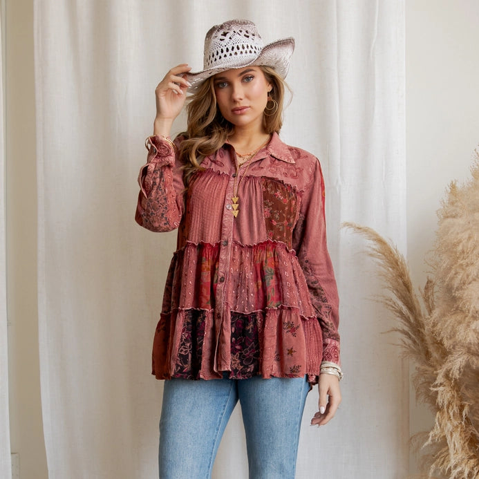 Vintage Tiered Shirt
