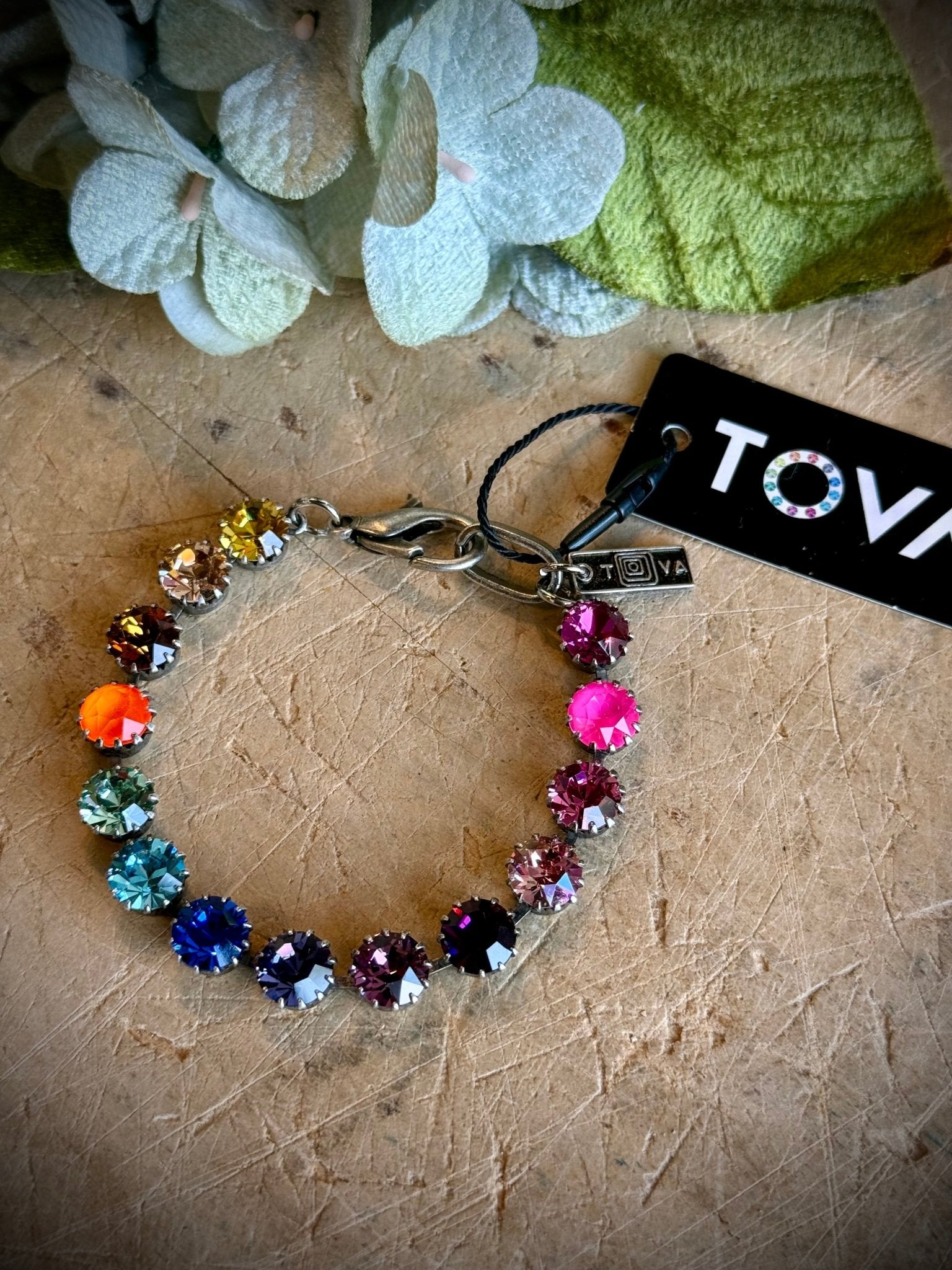 Chrisley Bracelet Watermelon Ombre/Antique Silver - Vintage Vault Boutique