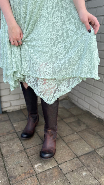 All Lace Mint Dress
