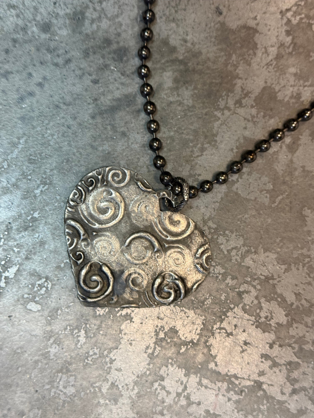 Embossed Heart Necklace