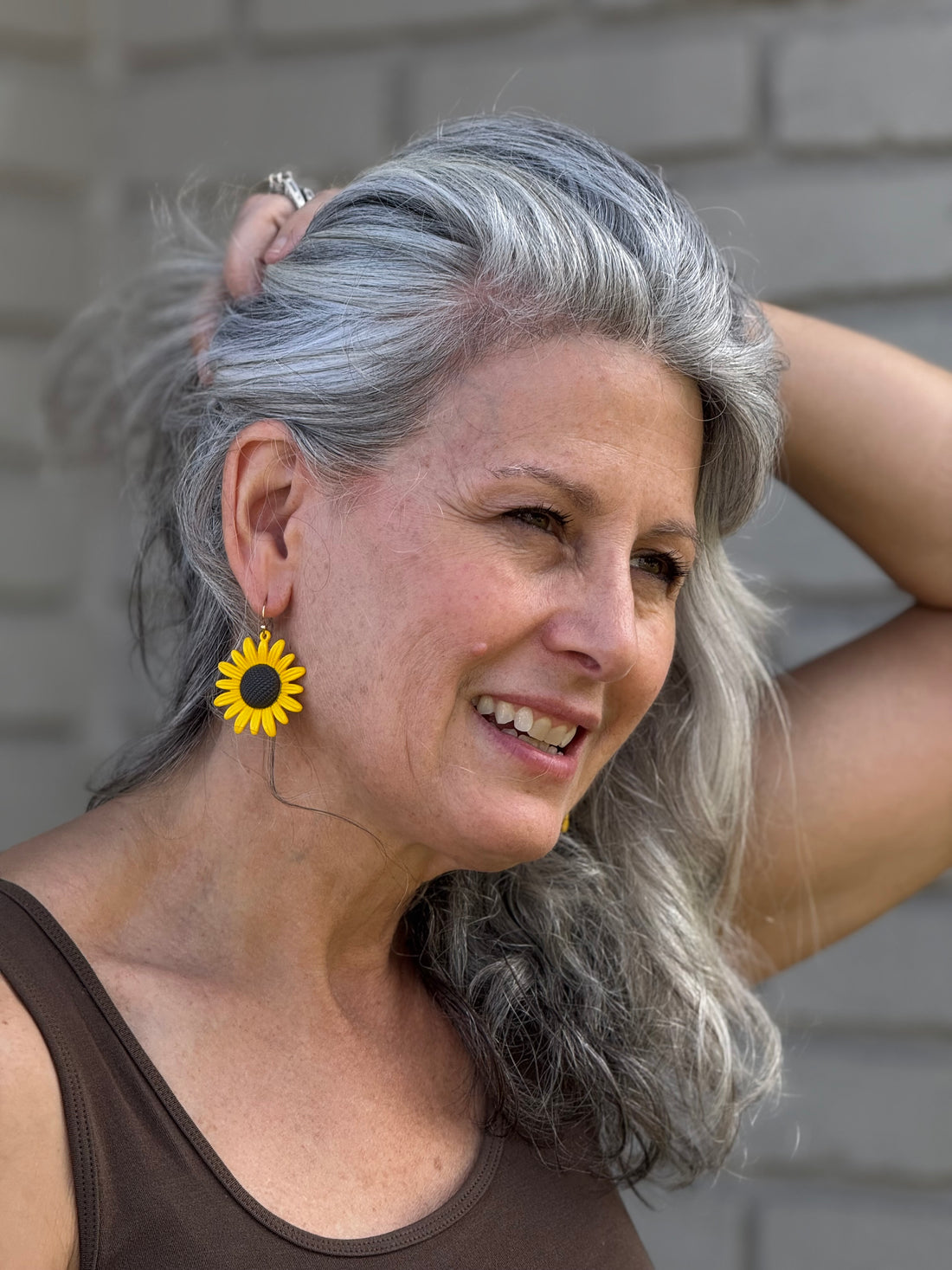 Sunflower Color Coat Earrings