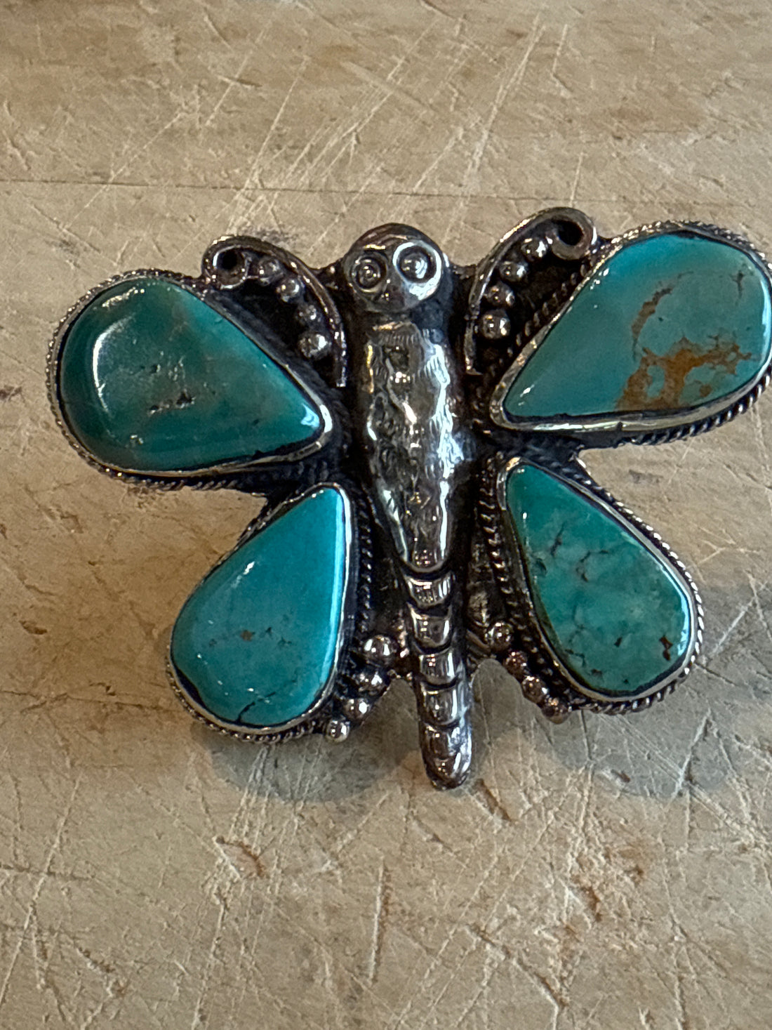 Turquoise Butterfly Ring