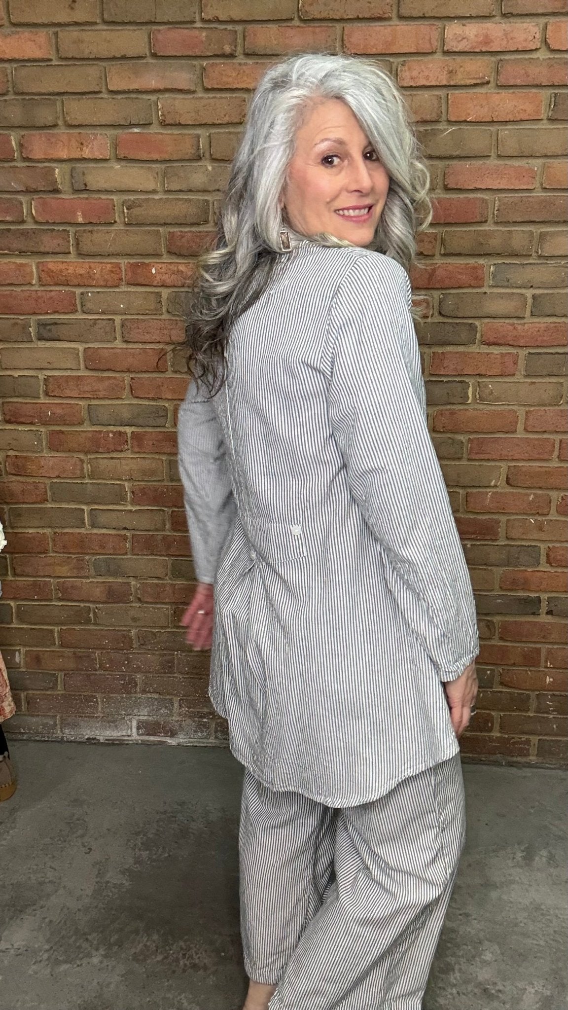Ivy Jacket in Ticking - Vintage Vault Boutique