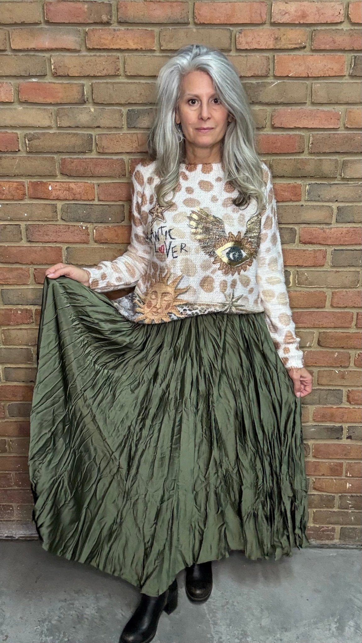 Crushed Skirt - Vintage Vault Boutique