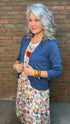Indigo Crinkle Cardigan - Vintage Vault Boutique