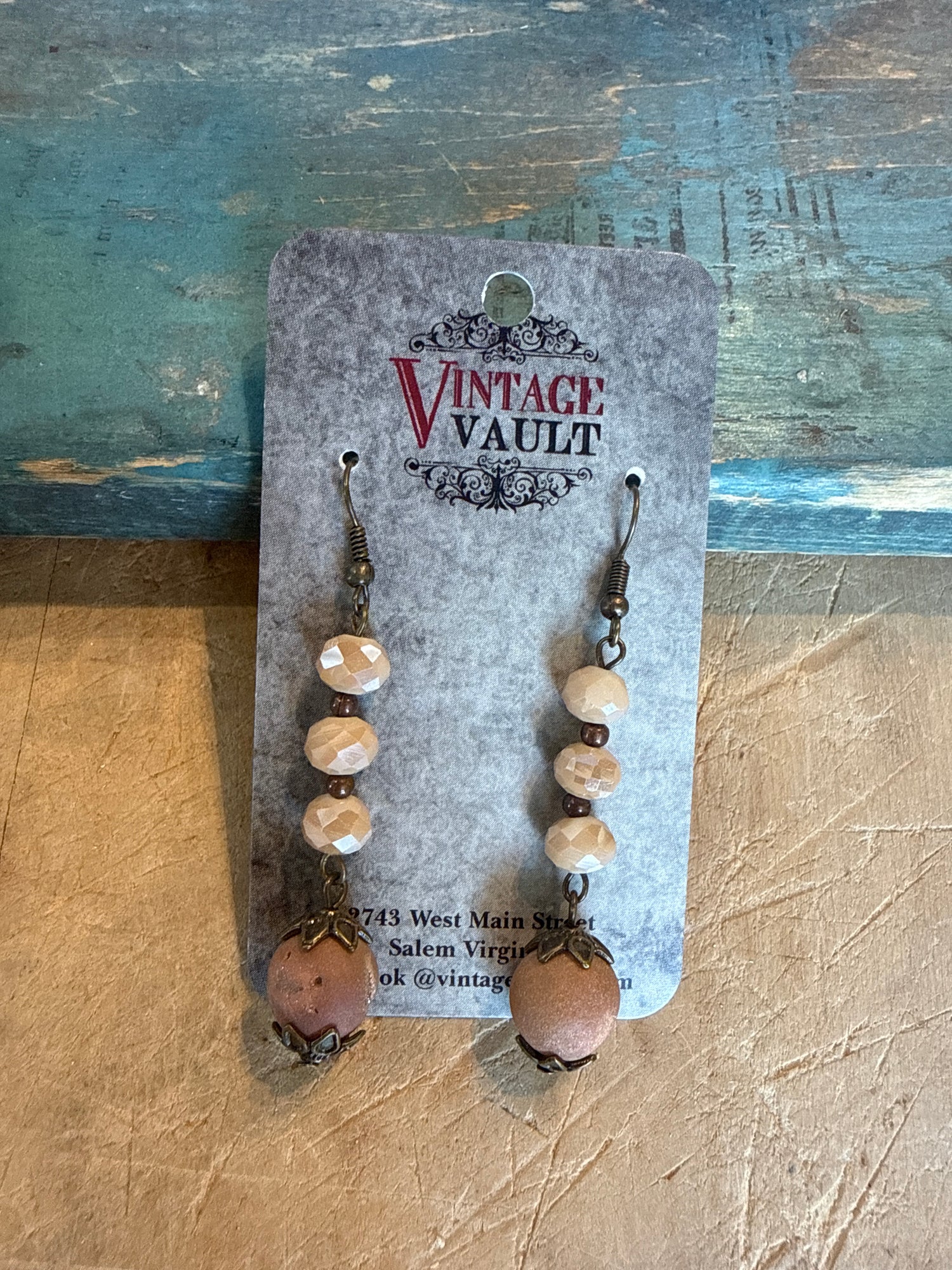 Semi Precious Stone Drop Earring