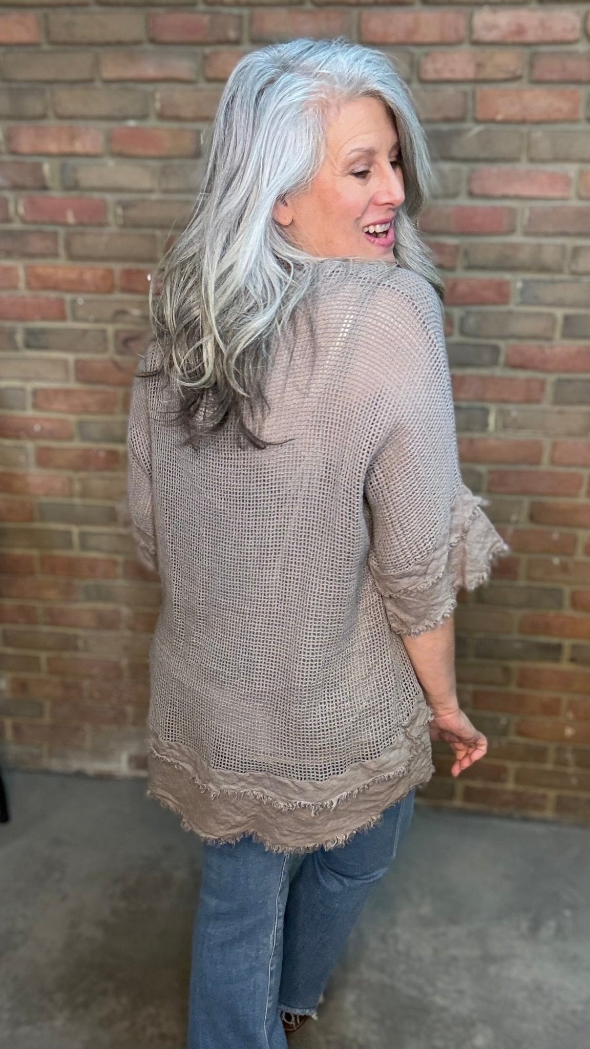 Cotton Mesh Knit Top - Vintage Vault Boutique