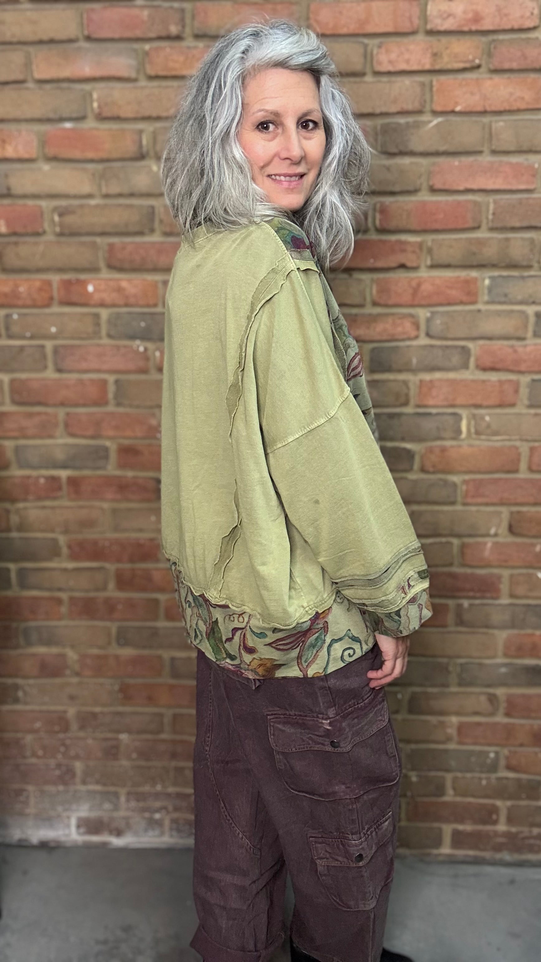 Flower Printed High Low Top