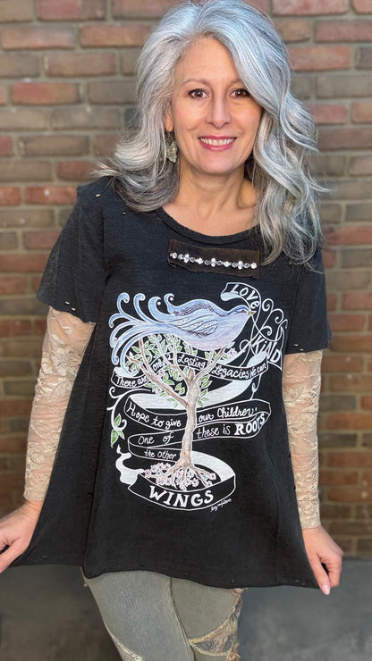 Taupe Lace Layering Top