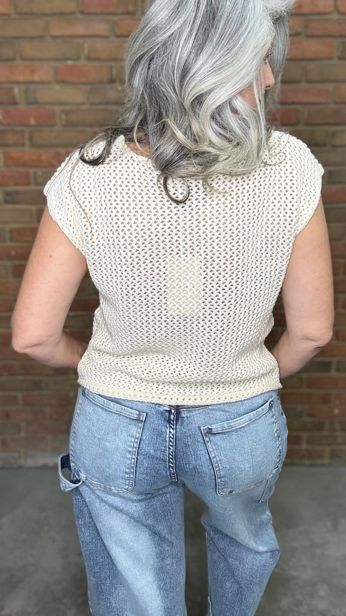 Loose Knit Flag Sweater - Vintage Vault Boutique