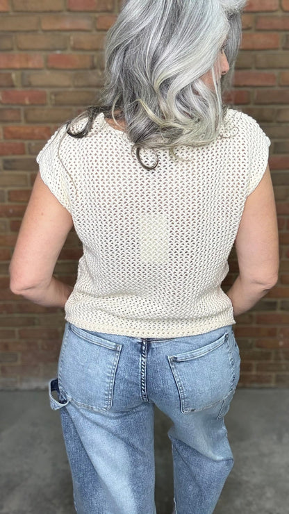 Loose Knit Flag Sweater - Vintage Vault Boutique