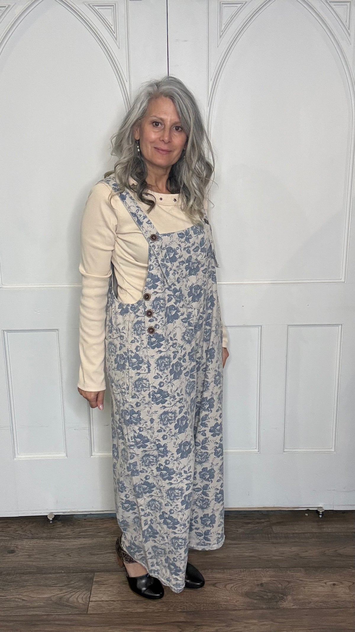 Floral Printed Oversized Overalls