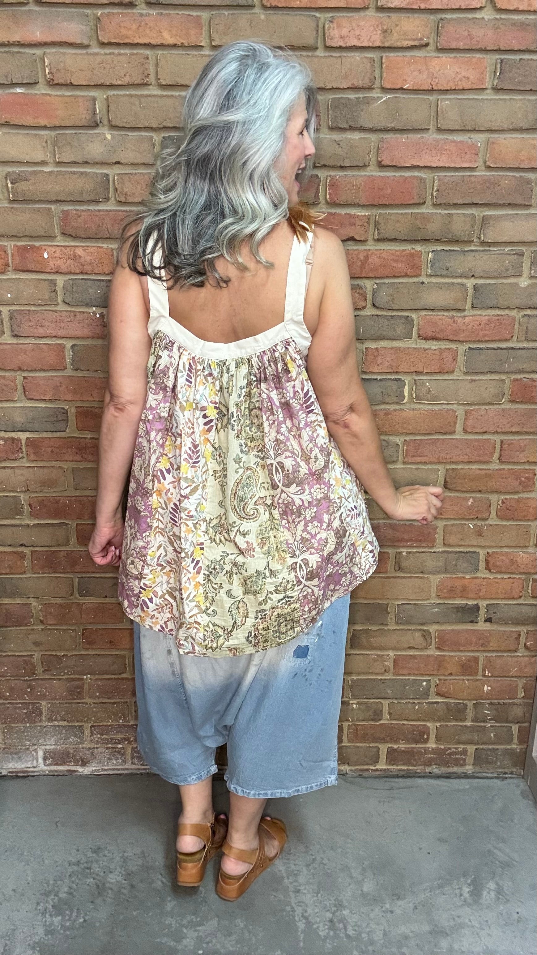 Floral and Paisley Print Button Down