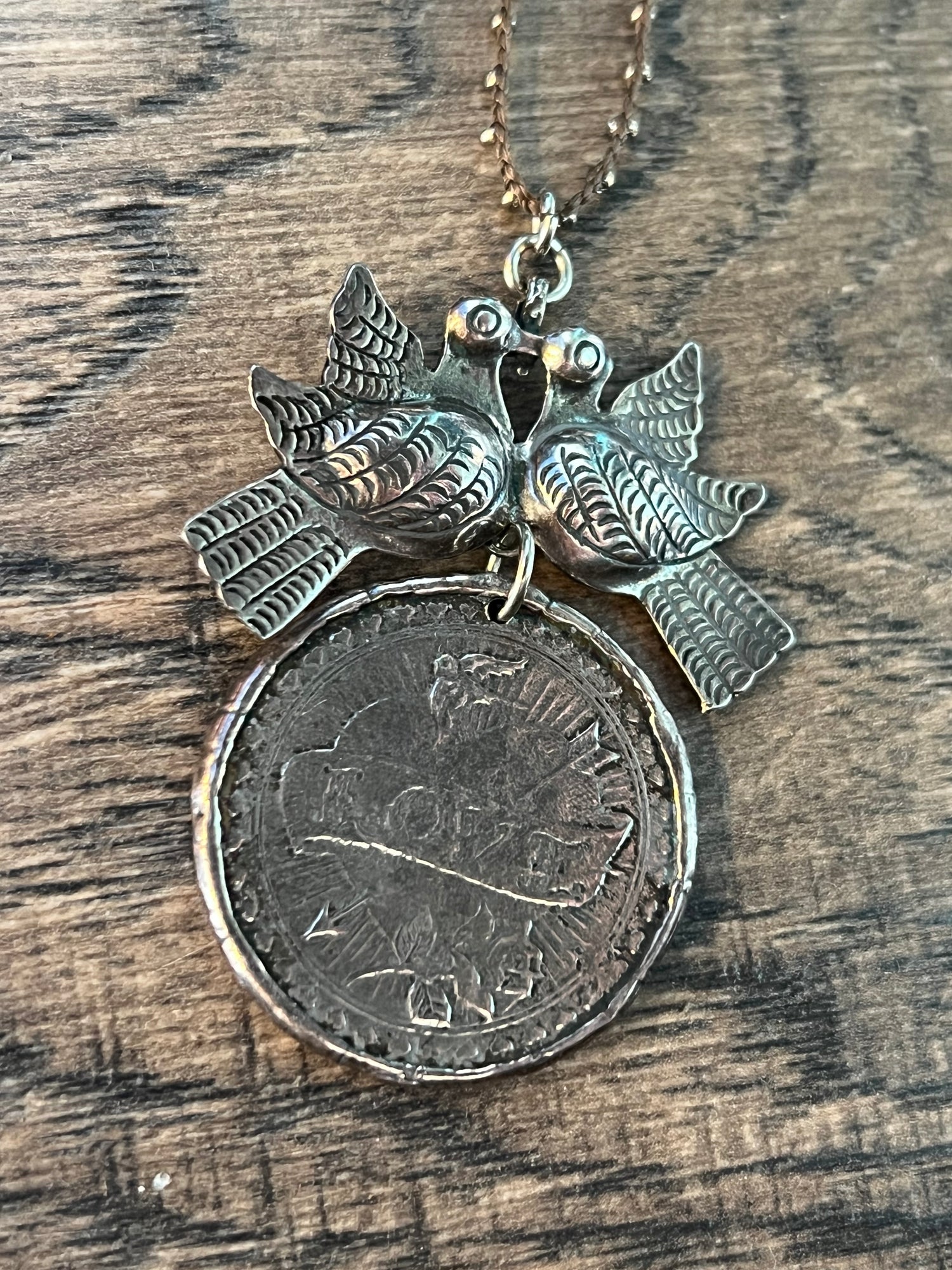 Love Bird Token Necklace