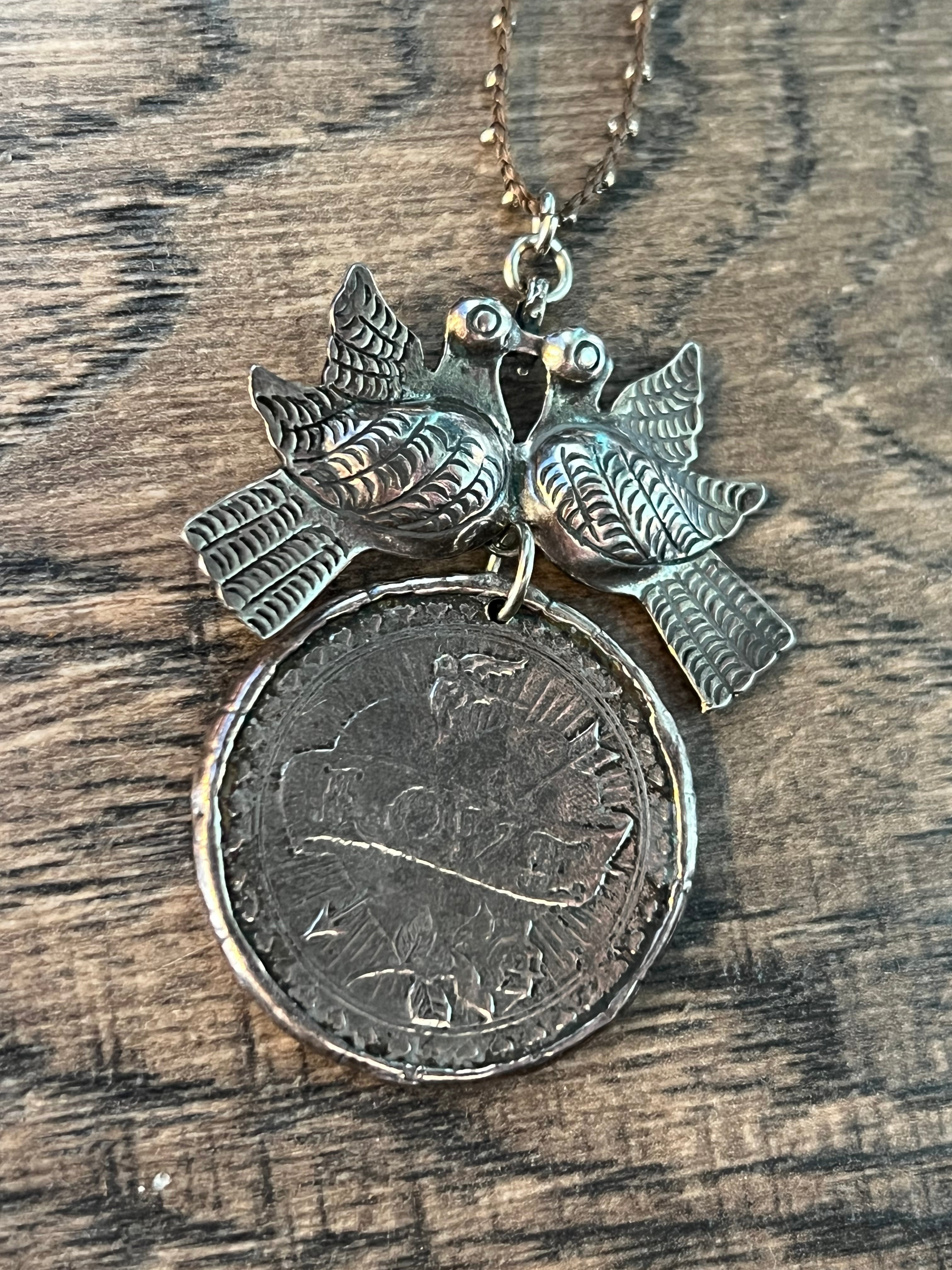 Love Bird Token Necklace