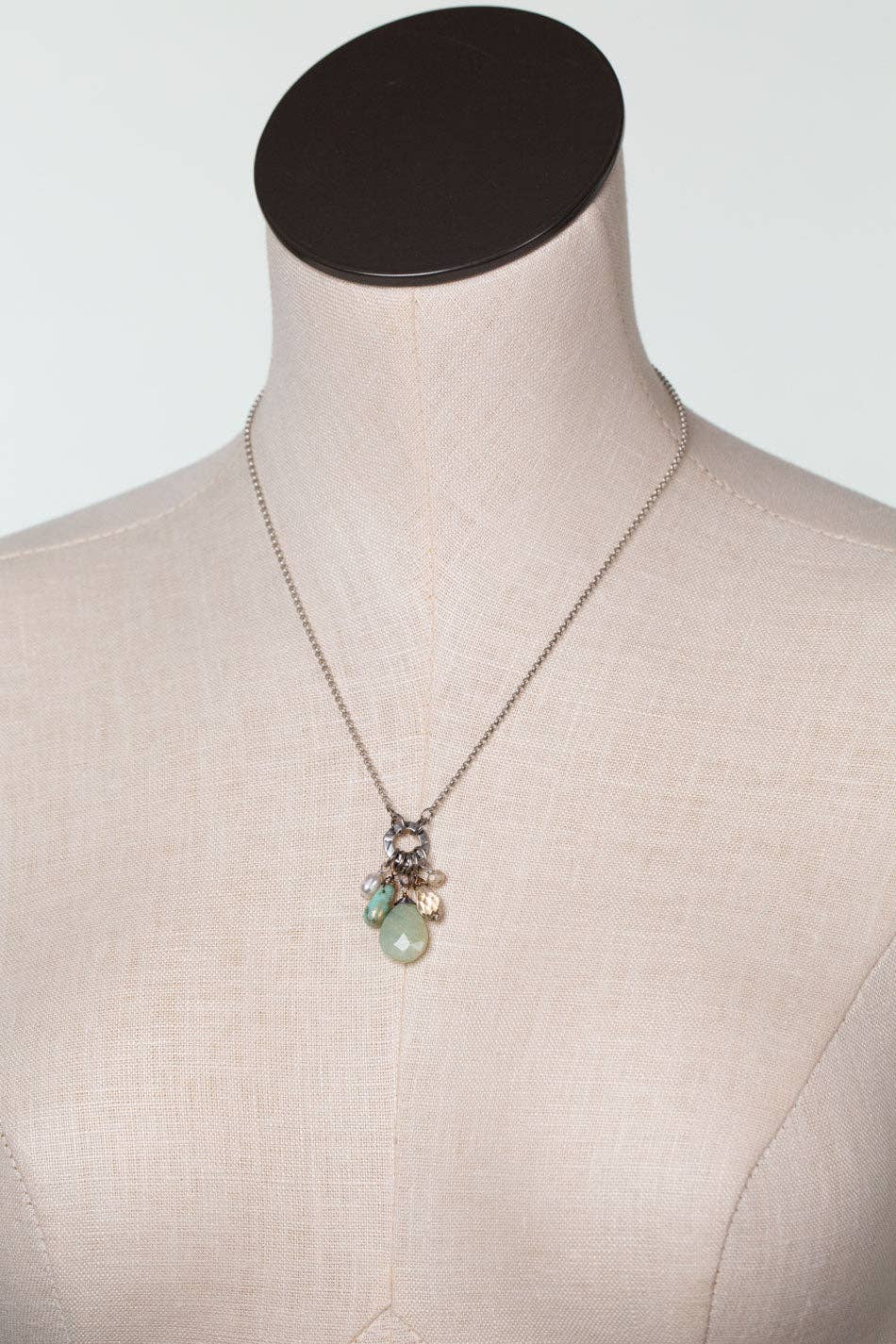 Mint Julep Crystal Cluster Necklace N048 - Vintage Vault Boutique