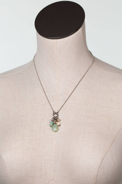 Mint Julep Crystal Cluster Necklace N048 - Vintage Vault Boutique