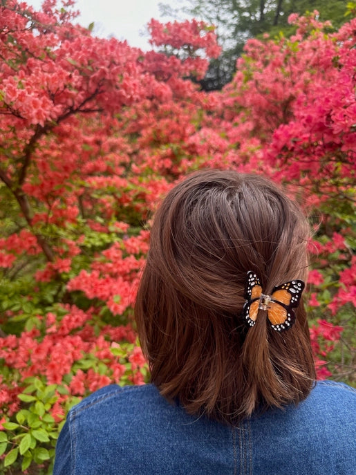 Hand Painted Mini Butterfly Claw Hair Clip