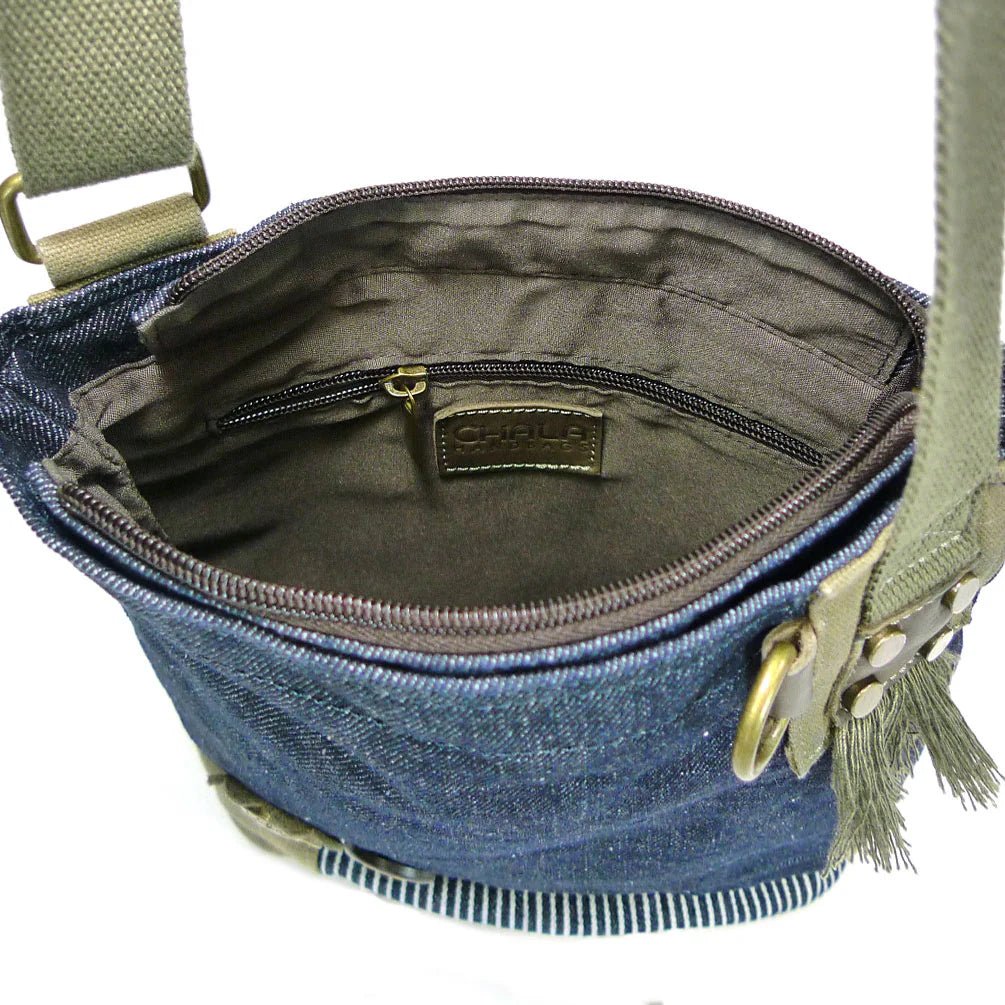 Patch Crossbody - Denim - Vintage Vault Boutique