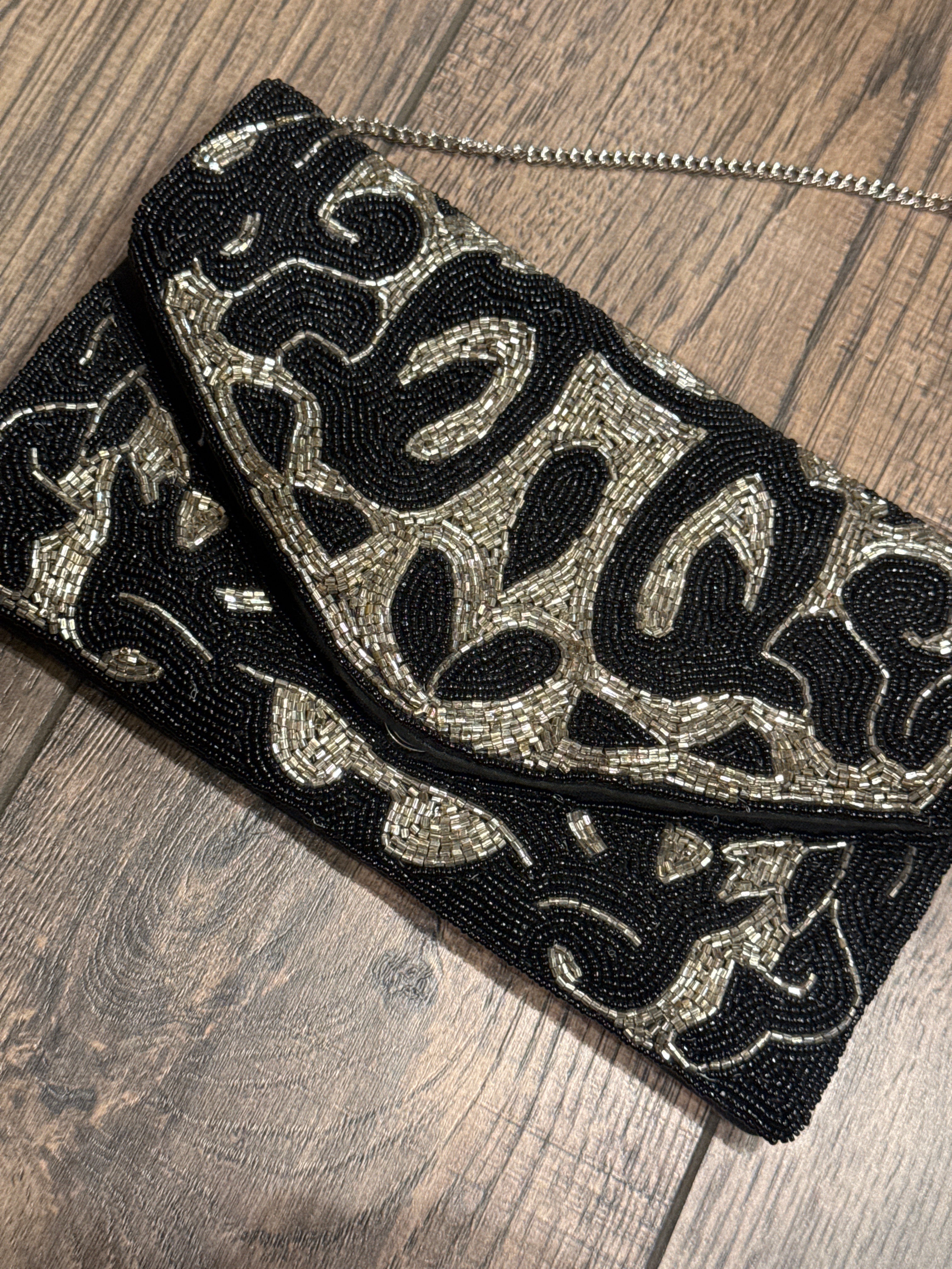 Abstract Paisley Clutch