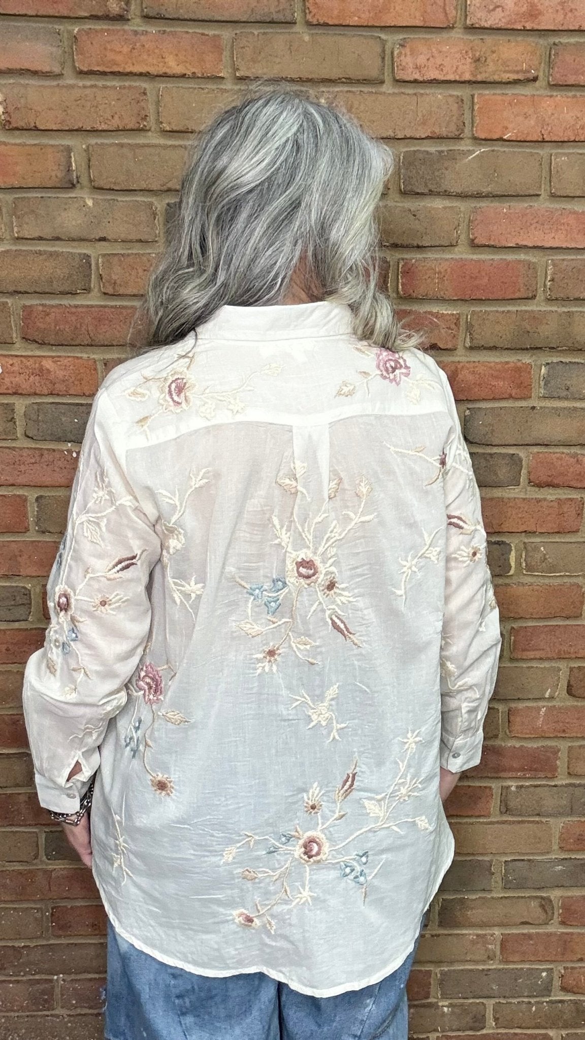 Joni Cotton Button Up Shirt - Vintage Vault Boutique