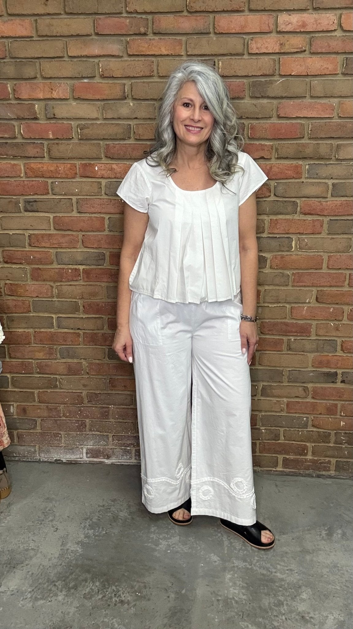 Pippin Pant in White - Vintage Vault Boutique