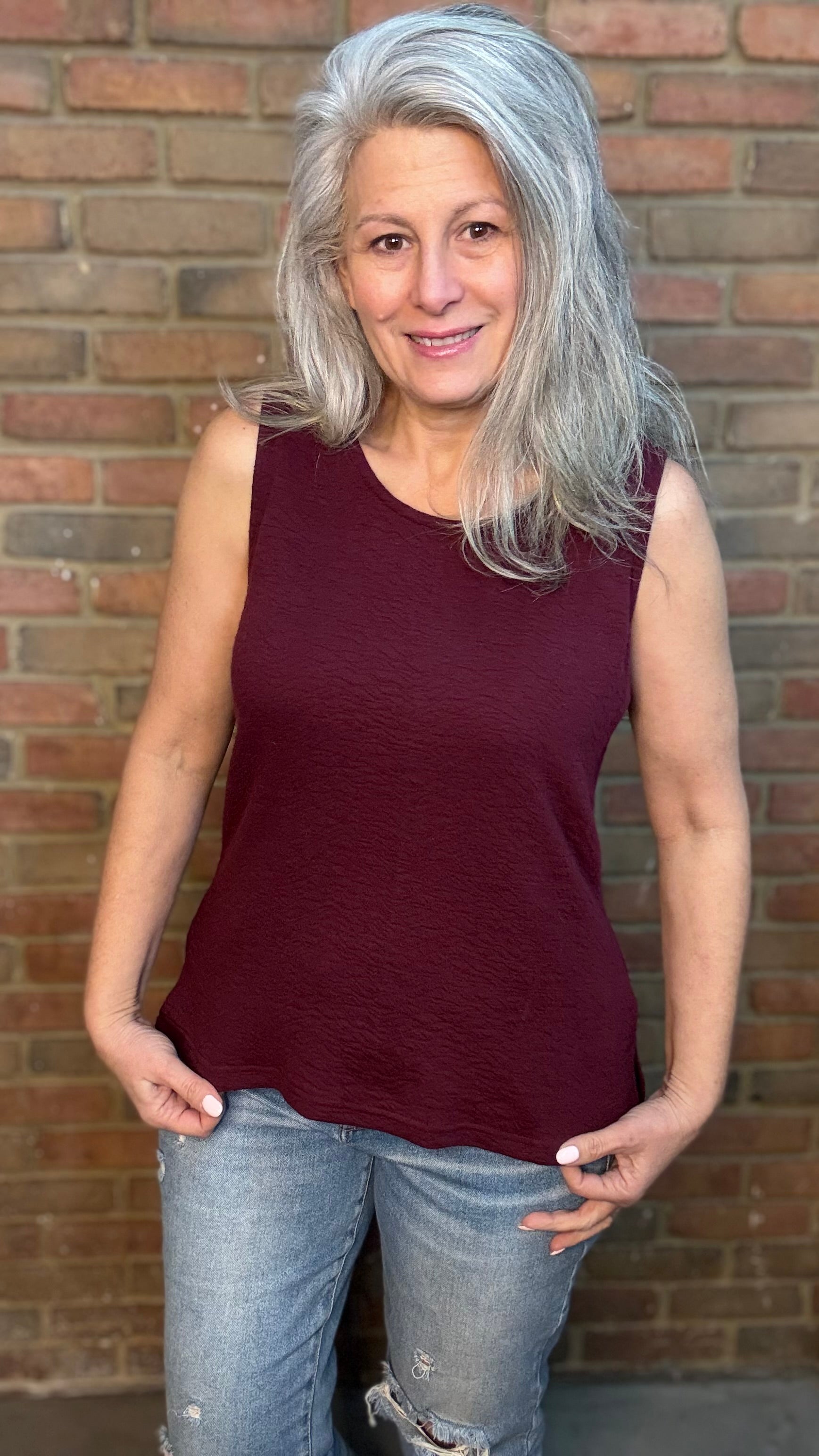 Wanda Knit Tank Wine