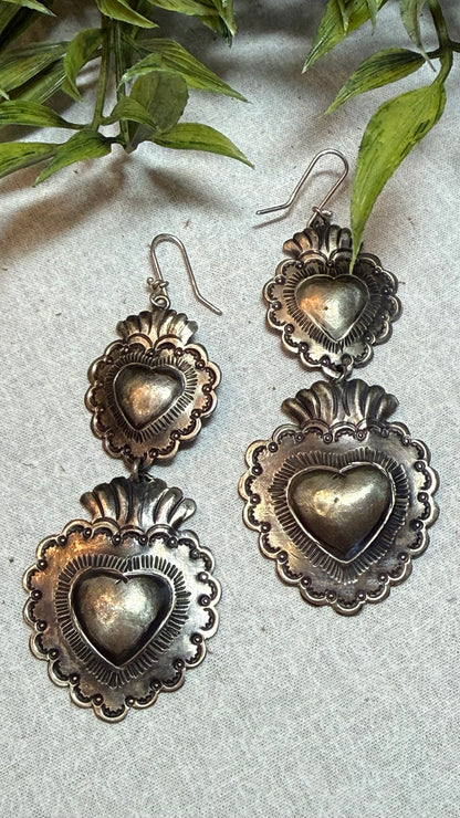 Double Heart Earrings