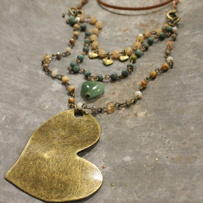 Layers Of Love Heart Necklace