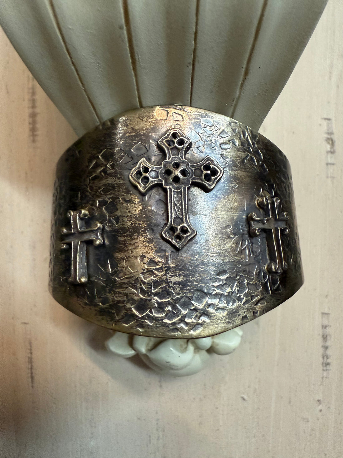 Triple Cross Metal Bracelet